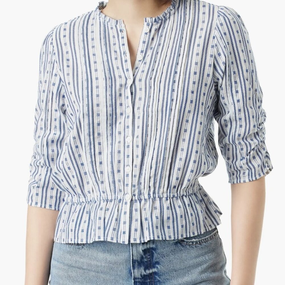 Scarlette Button Front Peplum Top